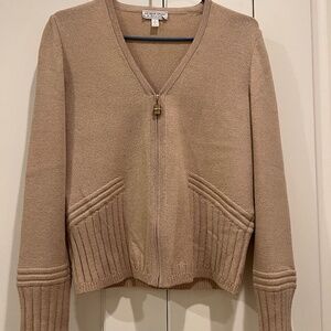 St John Sport Beige Knit Sweater
